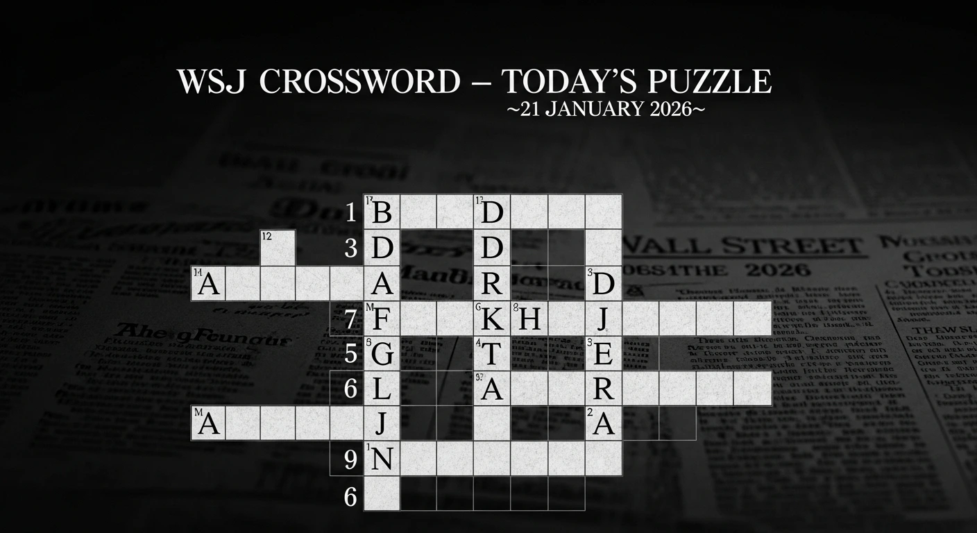 Today's WSJ Crossword Answers & Hints for January 21, 2026 1 Whisk 38415e39fd7b2429c2e4dfe9673d90f4dr