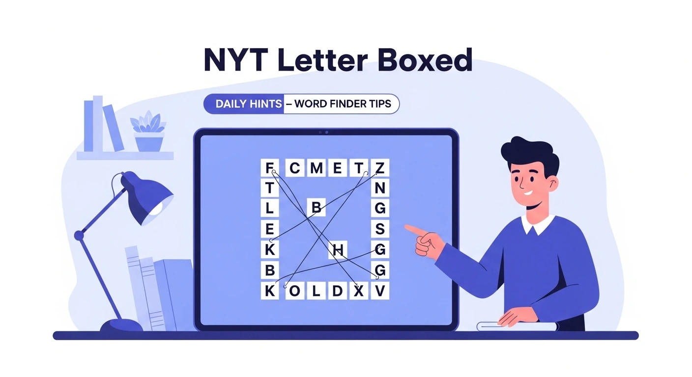 NYT Letter Boxed Answers Today (February 23, 2026) - Visual Solution 1 Letter Boxed Answer February 23, 2026