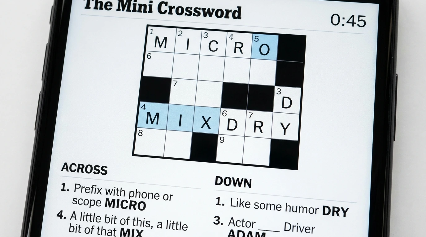 NYT Mini Crossword Answers Today (June 12, 2026): Your Complete Guide & Hints 1 nyt mini crossword 6