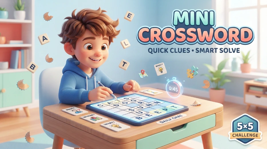 NYT Mini Crossword Answers for August 23, 2026 1 minicrossword 1